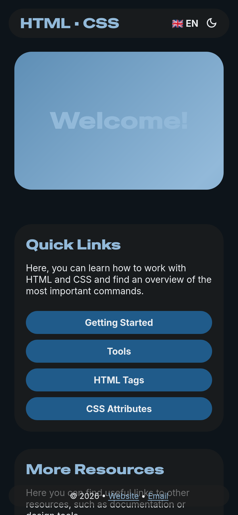 HTML/CSS Guide screenshot